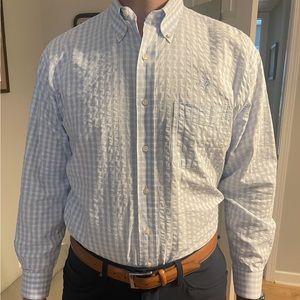 Smith & James Light Blue Gingham Button Down